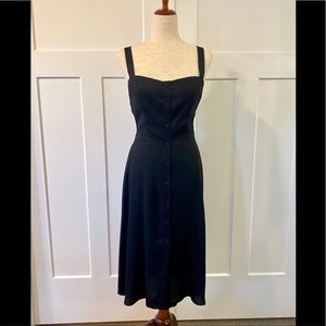 Reformation black midi dress